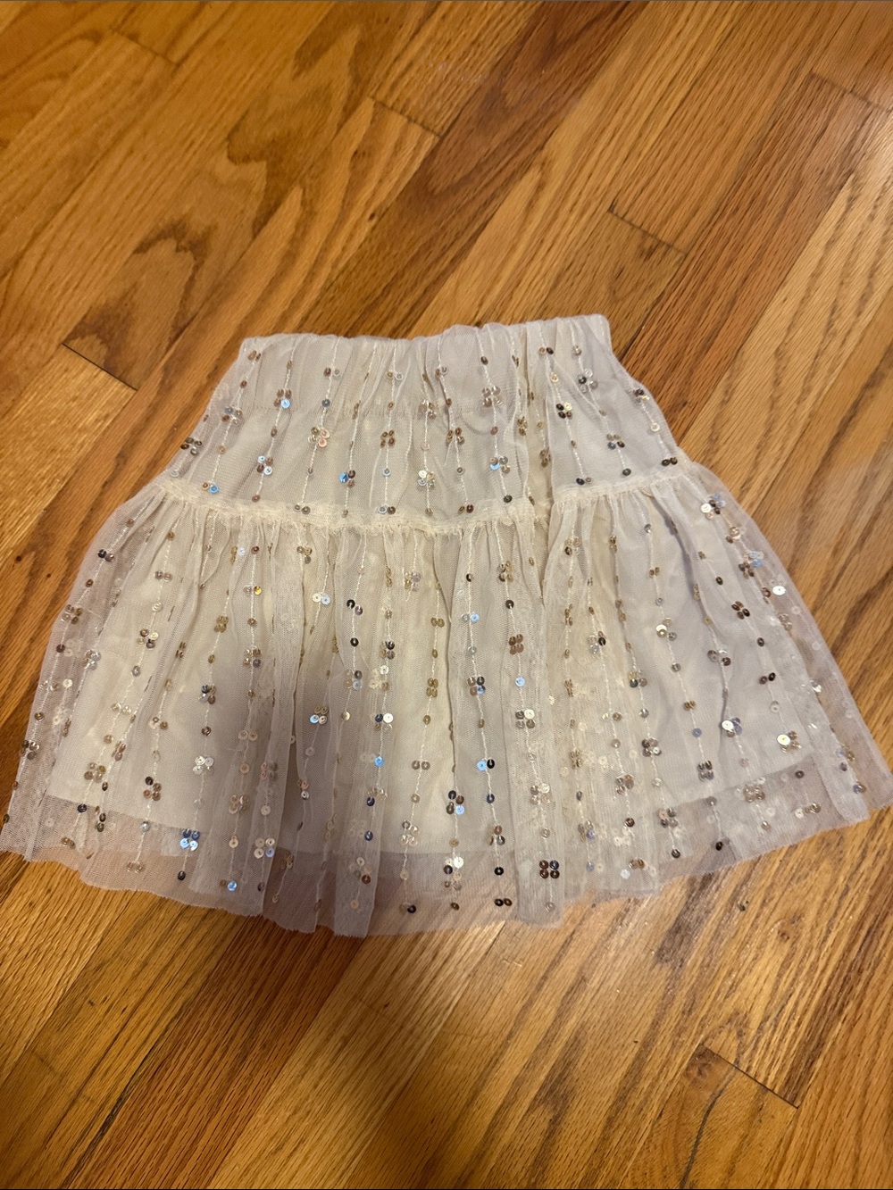 H&M Cream Sequin Mini Tulle Skirt 5T-6